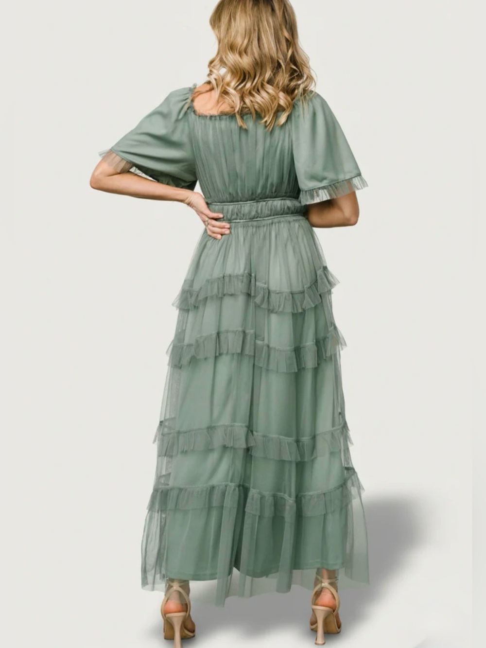 Baltic Born Magdalena Tulle Maxi Dress Wmn’s L - Picture 2 of 16